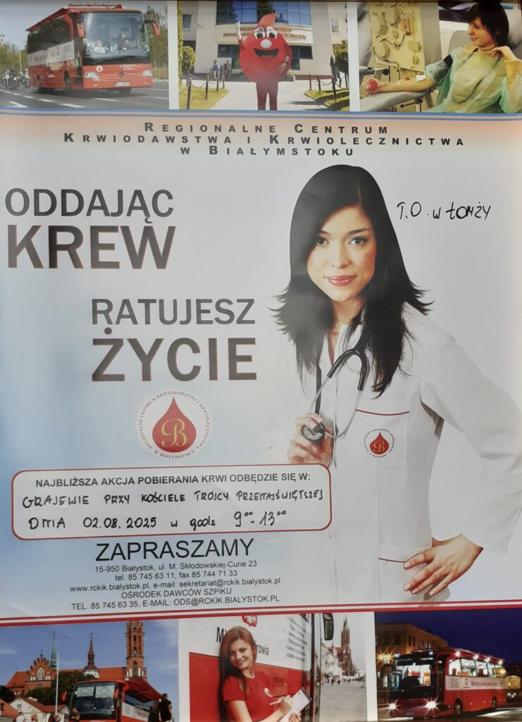 plakat - oddaj krew