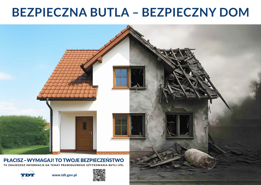 "Bezpieczna butla - bezpieczny dom" - plakat