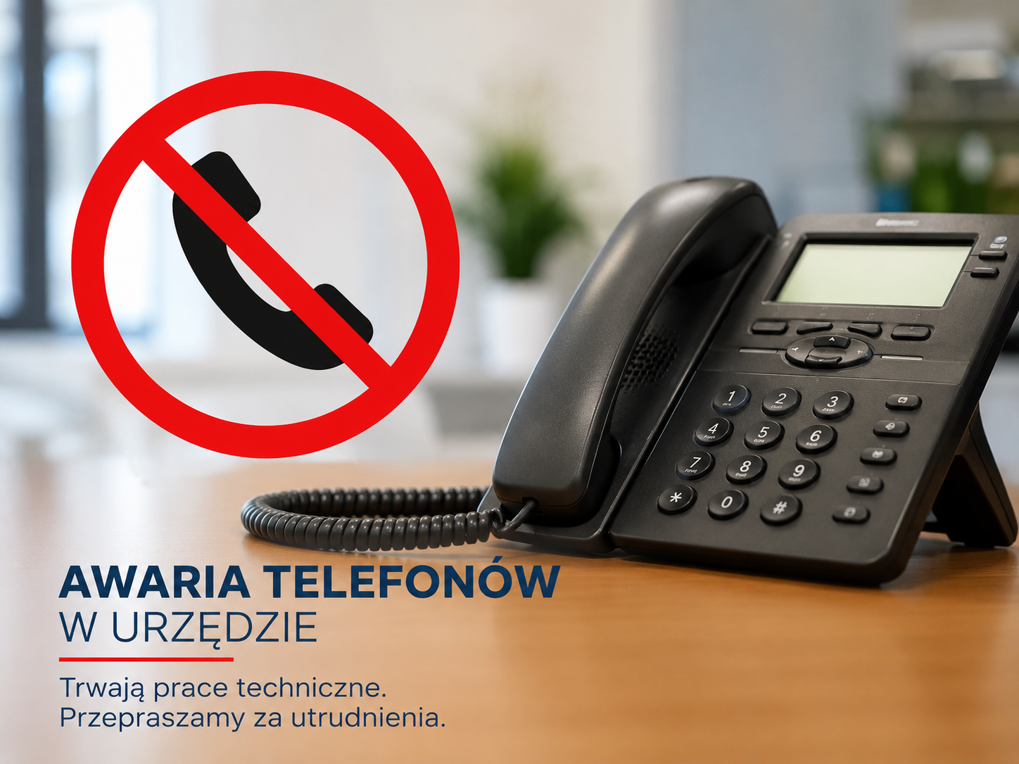 Awaria telefonów - plakat